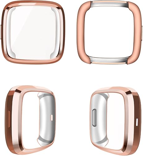 Vista 42 de Wepro Funda protectora de pantalla compatible con reloj inteligente Fitbit Versa 2, paquete de 3 fundas de TPU suave compatibles con reloj Fitbit
