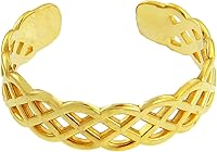 Vista 3 de Anillo de dedo del pie celta con nudo de trinidad dorado.