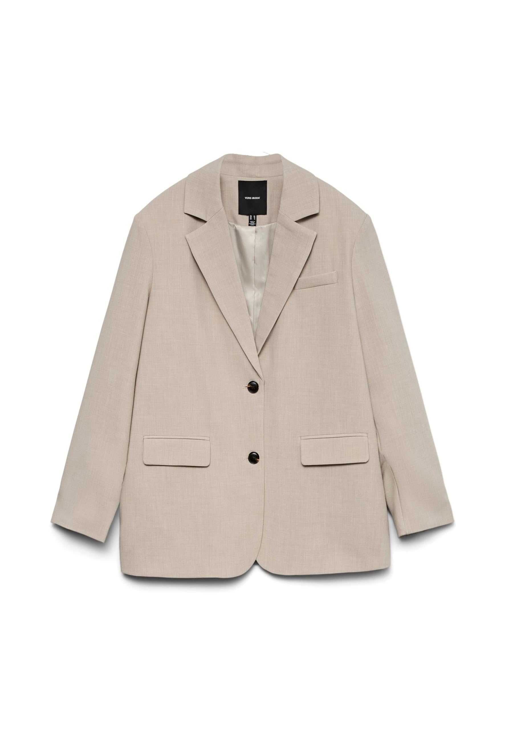 VERO MODA Damska marynarka Vmmichell Ls Oversized, srebrna norka, 16, Srebrna norka, 42
