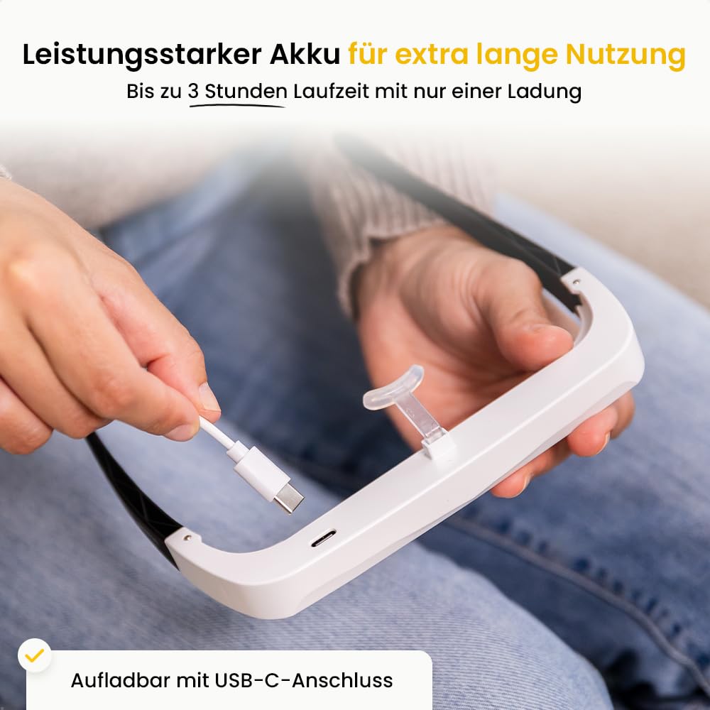 BrellaVio Tageslichtbrille PRO - Alternative zu 12.000 Lux Tageslichtlampe - UV-freie LED Tageslicht Simulation Brille