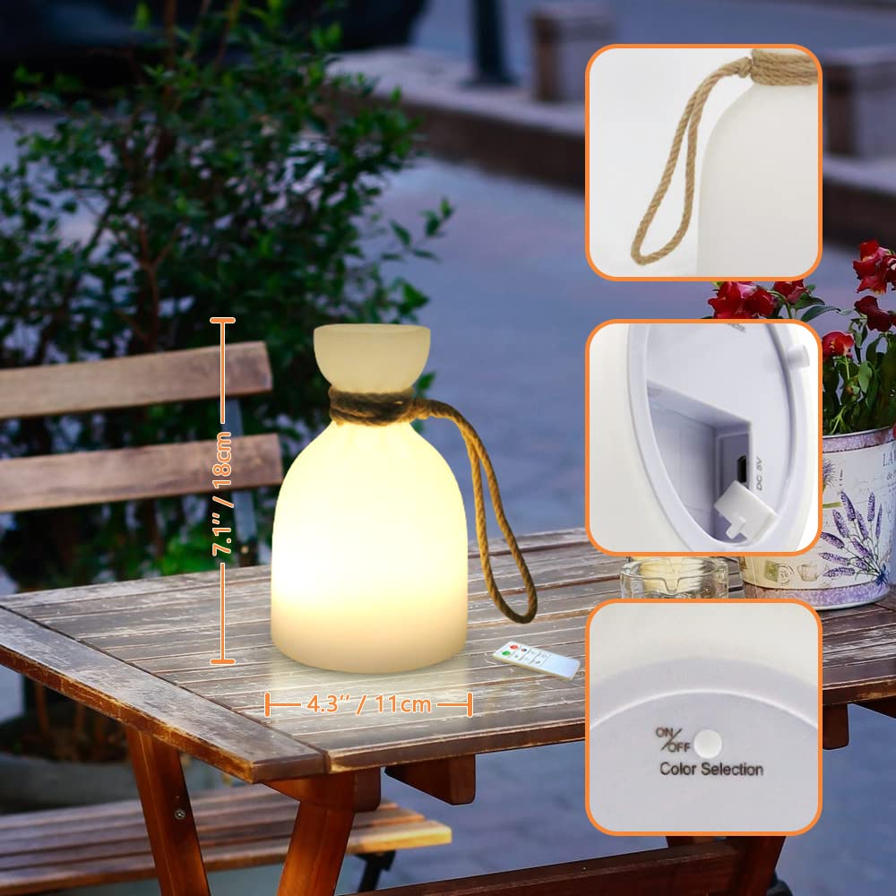 Fungo LED tafellamp, oplaadbaar, wit
