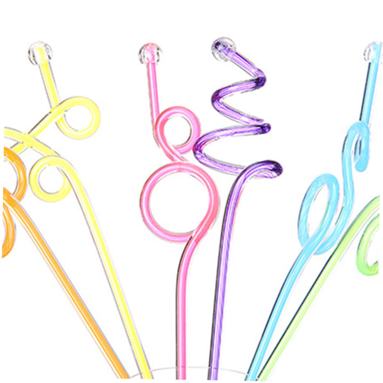 FUNOMOCYA 10Pcs Acrylic Swizzle Sticks Plastic Spiral Cocktail Drink Stir Sticks for Parties Bars and Home Use Style