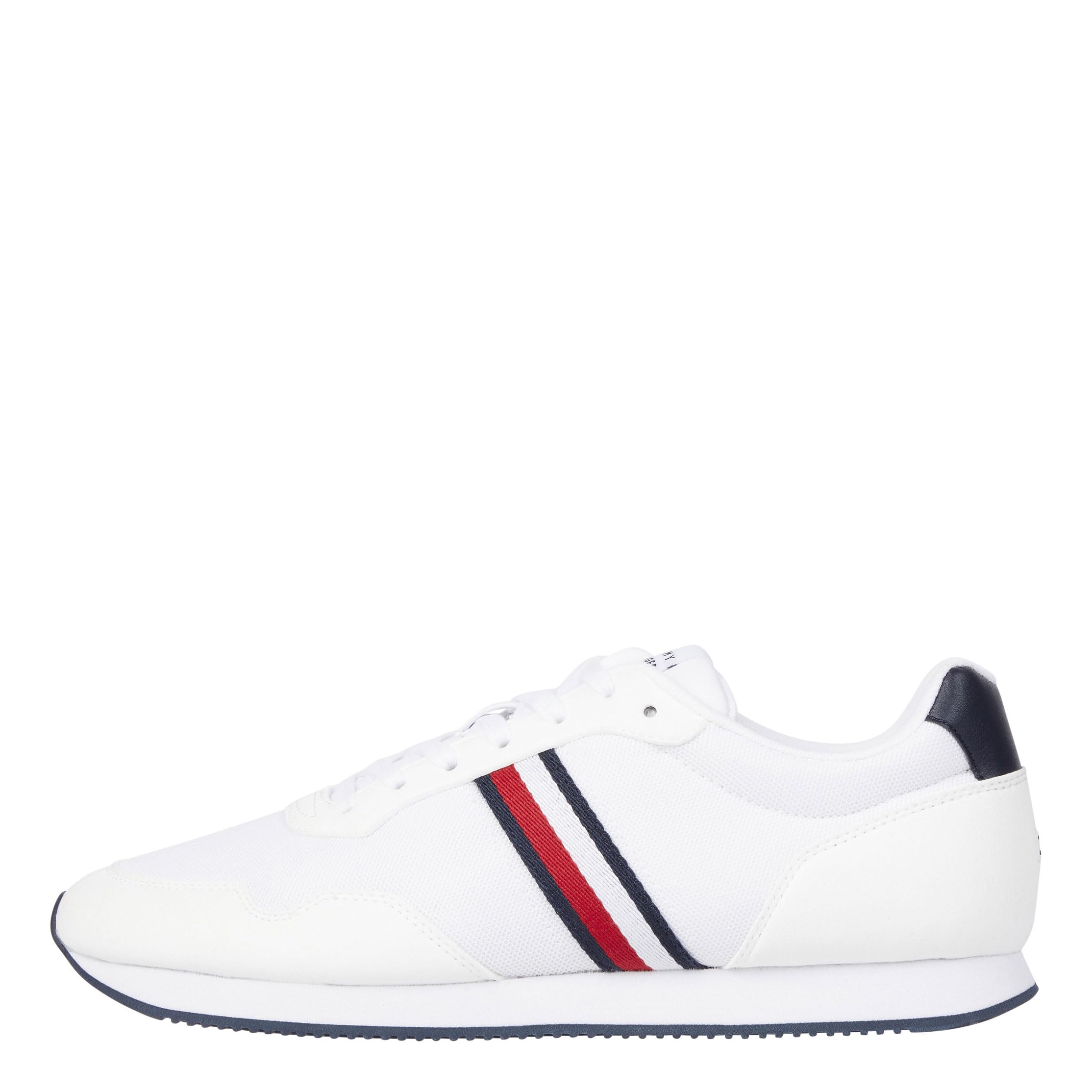 Tommy Hilfiger Hombre Sneaker Running Zapatillas Deportivas, Blanco (White), 43