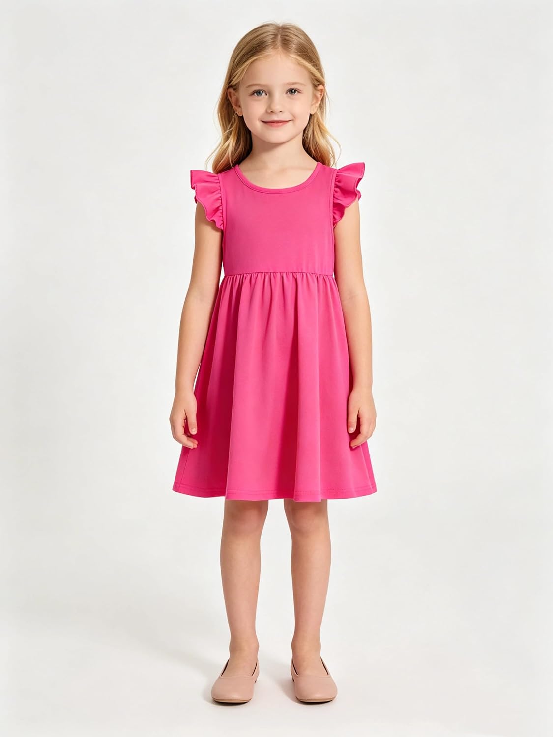 Girl Floral Skater Multipack Dresses 3-Pack Polka Dots Short Sleeve Priness A-line Dress