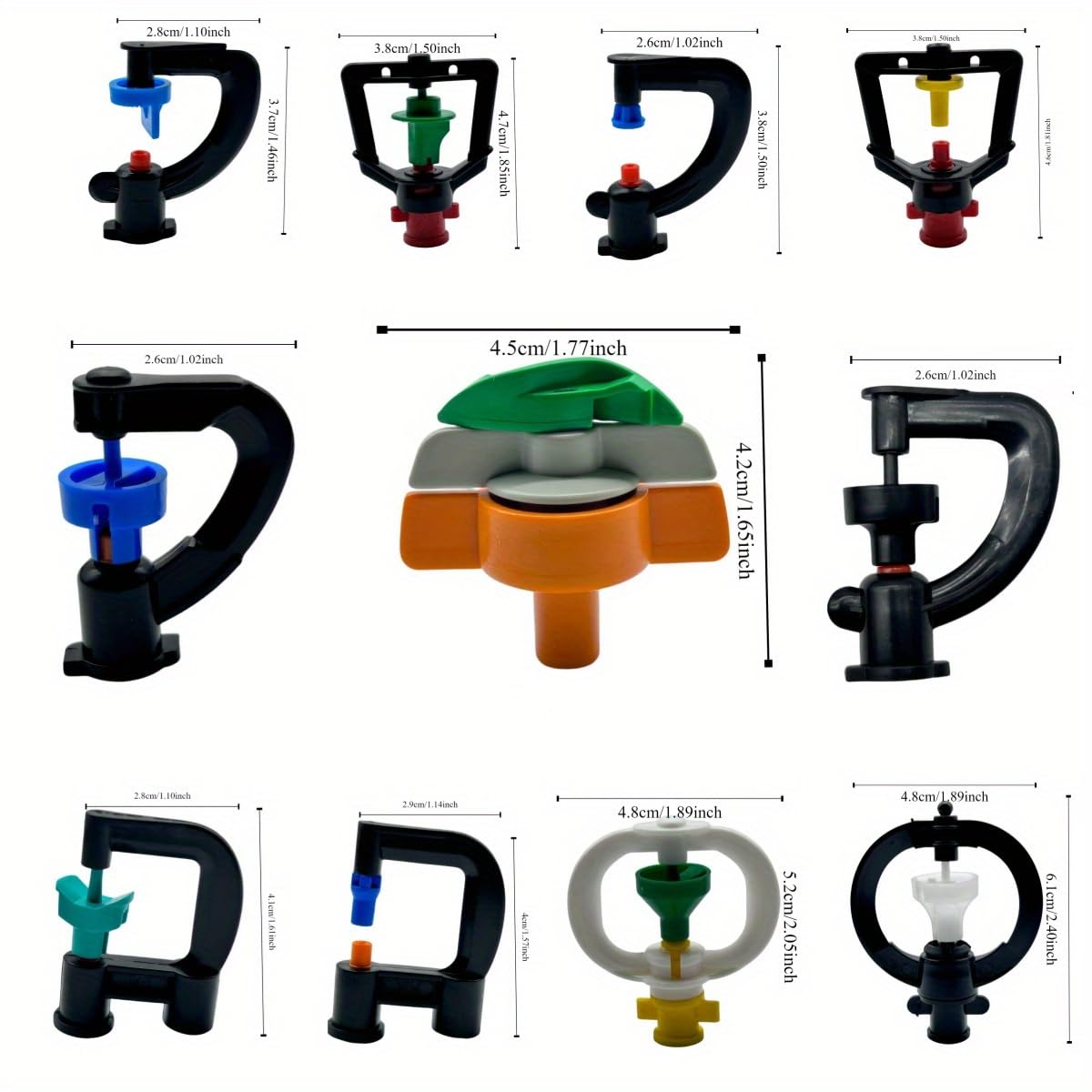 Kit de riego por goteo de 40 m + 135 piezas, sistema de riego con manguera de tubo de 1/4 pulgadas, emisores de goteo ajustables, conector de tubo en T, para jardín, patio, césped, plantas, cama de