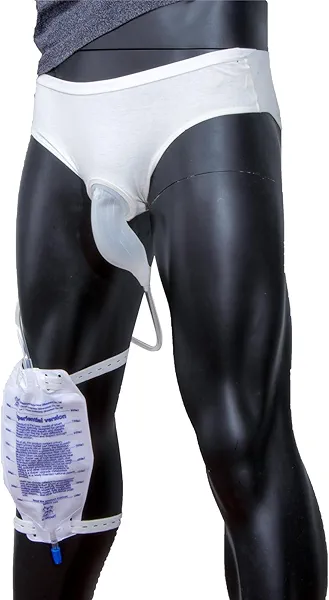 vojefeb Men’s Reusable Incontinence Underwear with Urine Bag – Washable Protective Briefs for Men’s Incontinence L