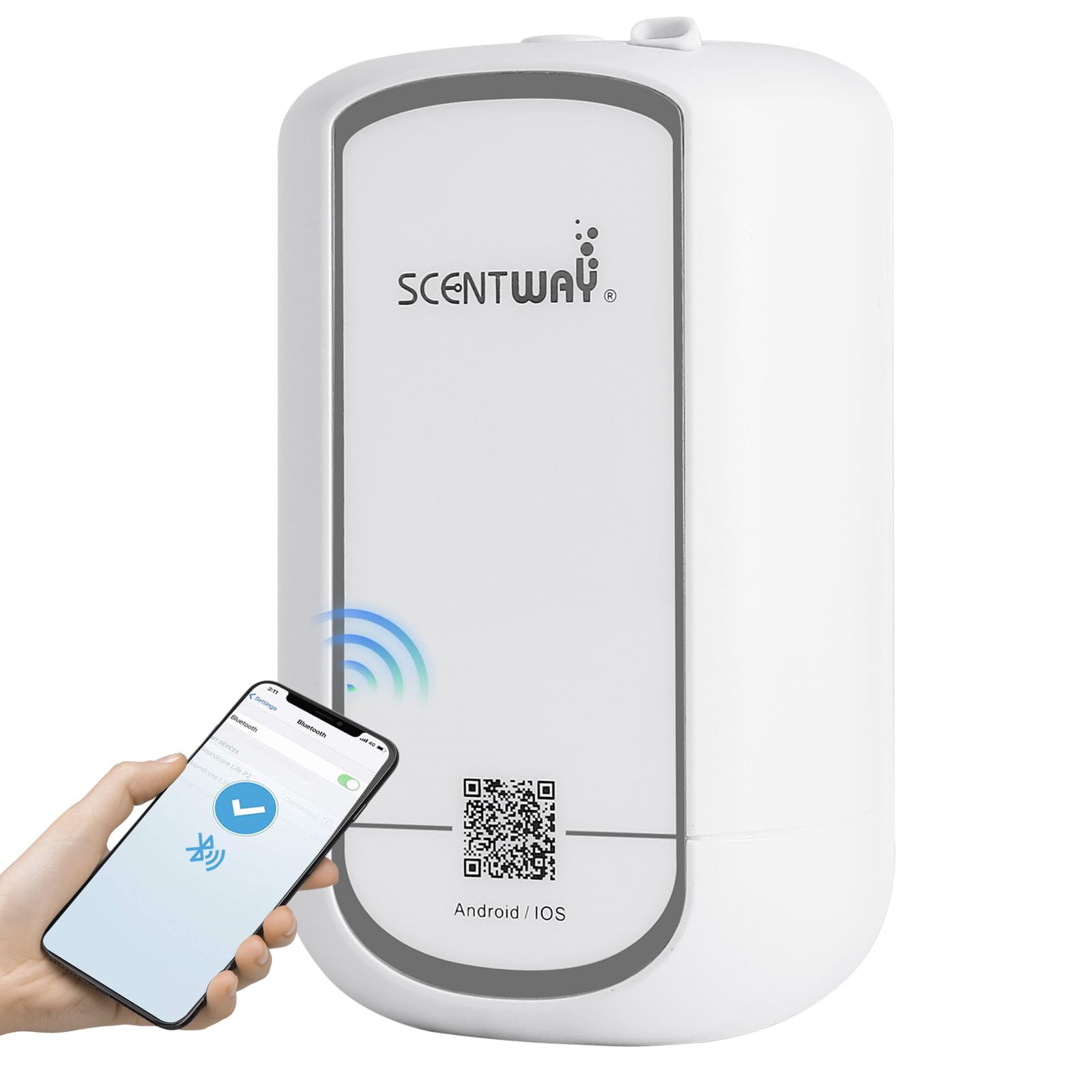 SCENTWAY 2023 New Smart WiFi Scent Diffuser Machine for Home, Hotel, Office, Spa and Studio—Powerful Air Nebulizing Technology System, Waterless Essential Oil Diffuser, Whole House Diffuser