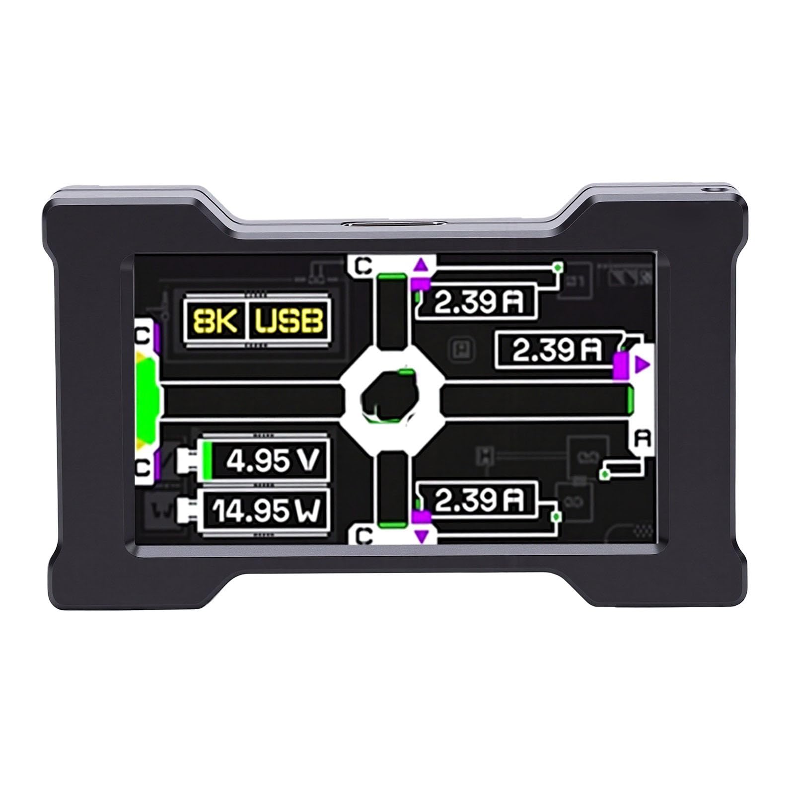 Sxhlseller Koncentrator USB C z Wieloma Portami i Wyświetlaczem (BLACK)