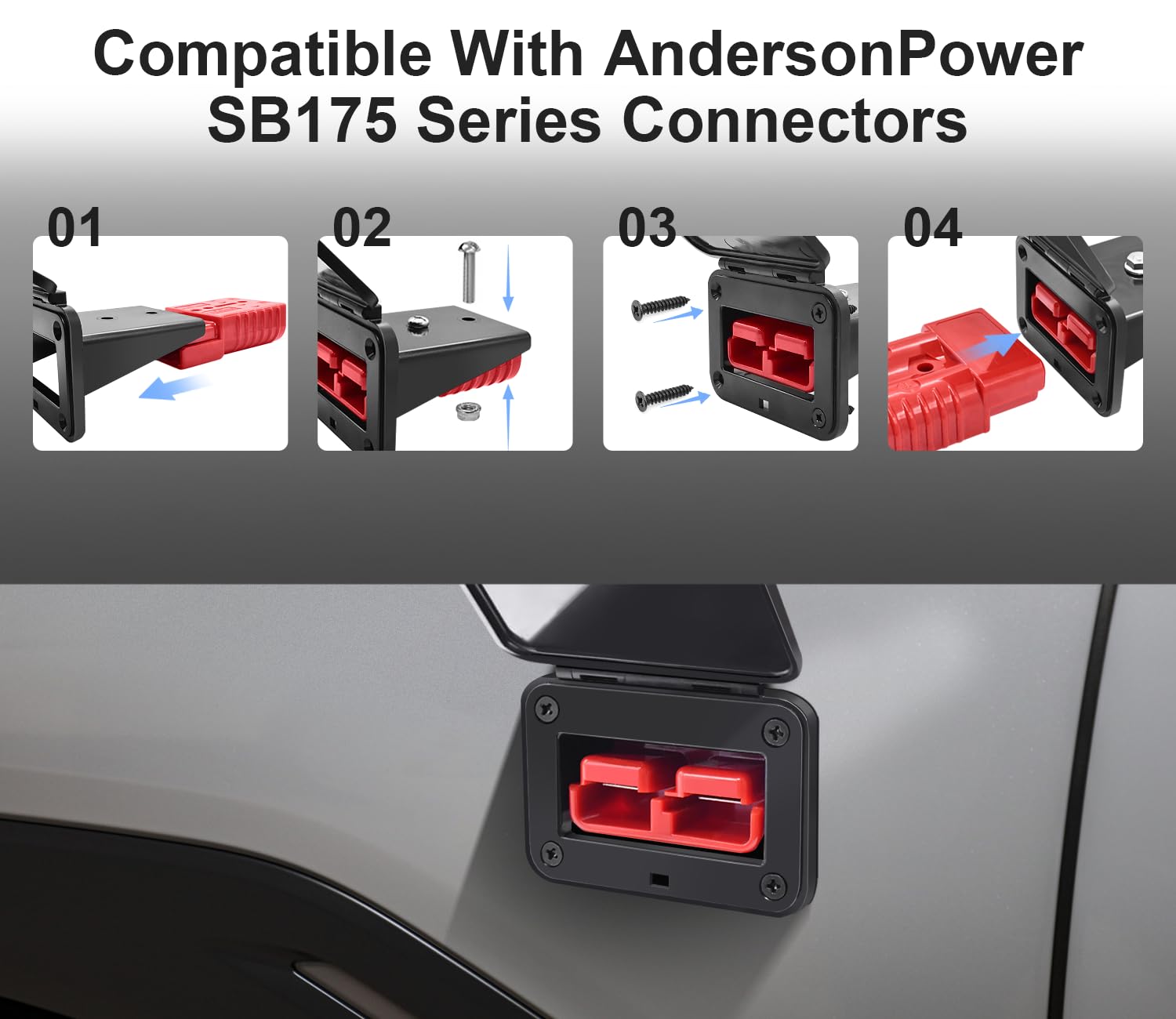 Anderson 175A Grey Connector With 35mm Terminals - Quick Cable Connect & Disconnect - View #14