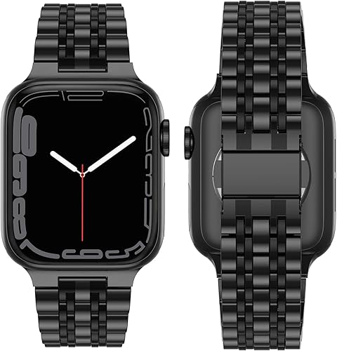 Miniatura 3 de Anlinser Correas de metal compatibles con Apple Watch Band de 1.929 in 1.811 in 1.772 in 1.732 in 1.654 in para mujeres y hombres, correa de