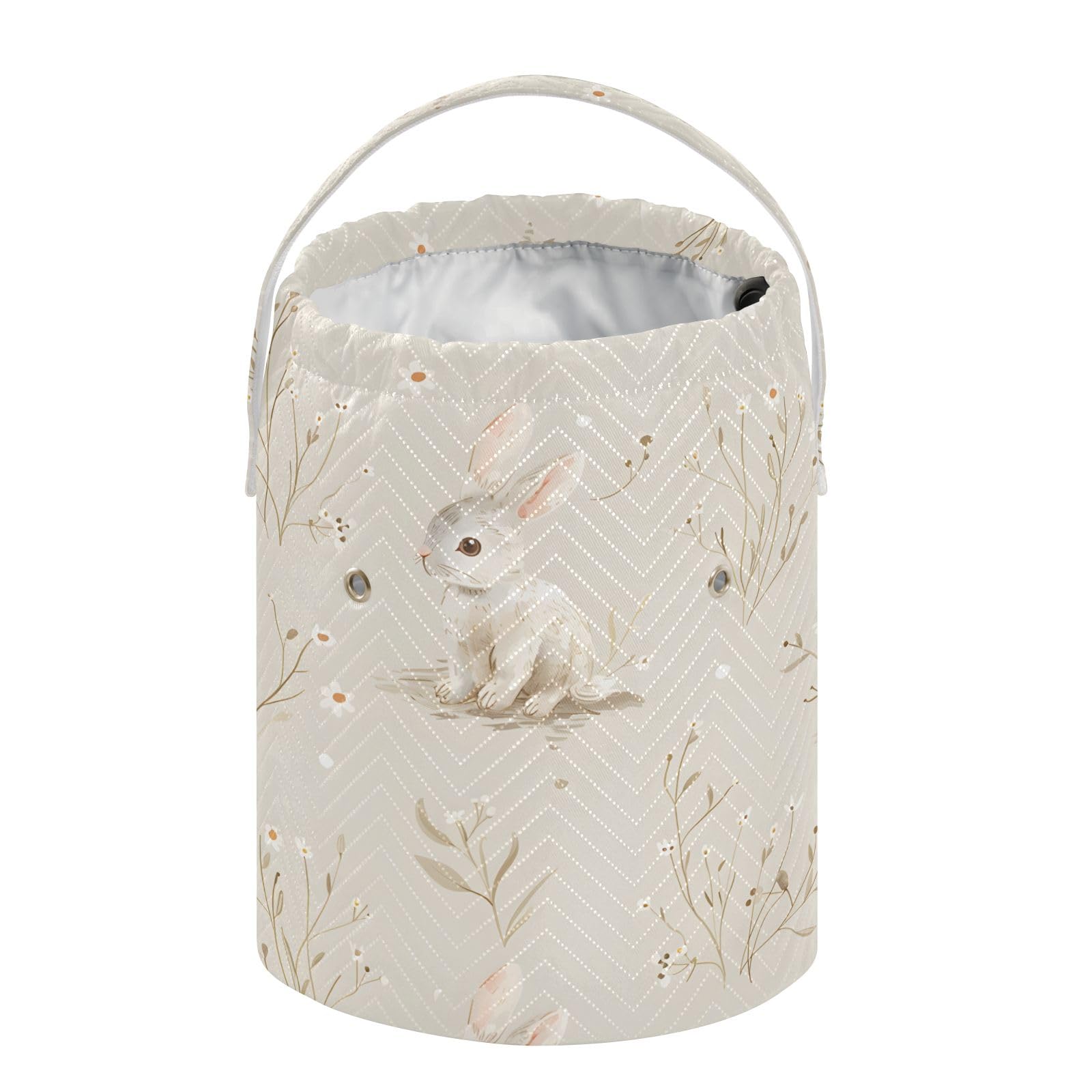 Yarn Storage Bag Small Crochet Bag Knitting Bag Organizer Rabbit Cream Color Yarn Bags for Crocheting Basket