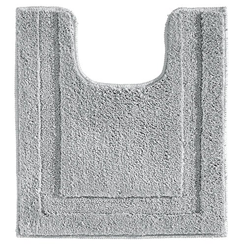InterDesign Spa Microfiber Contour Bath Rug, Non-Slip Toilet Mat for Master, Guest, Kid's