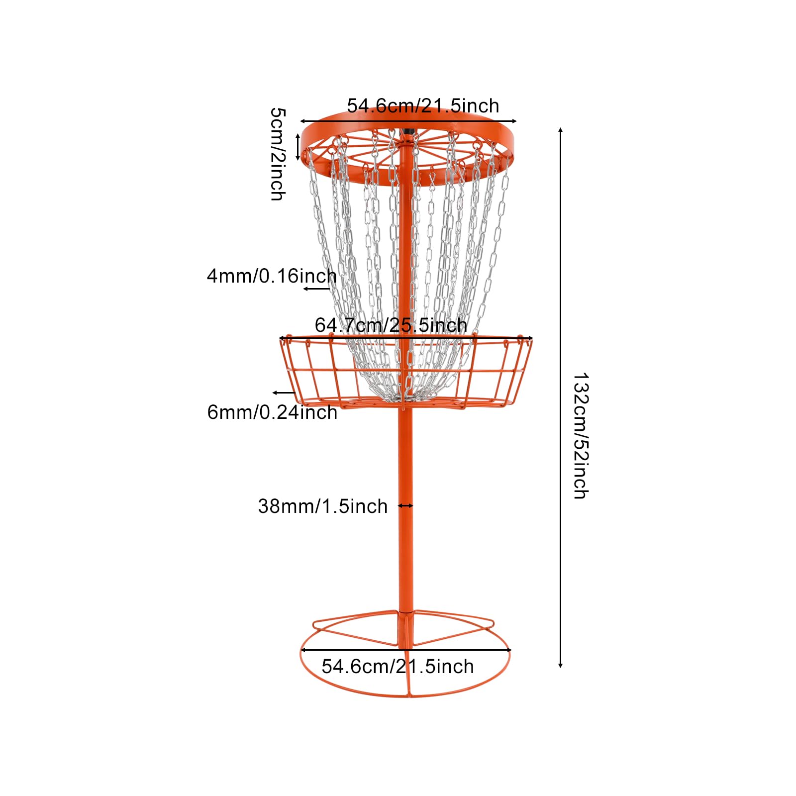 Disc Support d'entraînement de golf, disque portable, cible de golf, panier d'entraînement en fer à double couche pour l'extérieur, arrière-cours, parcs, campings