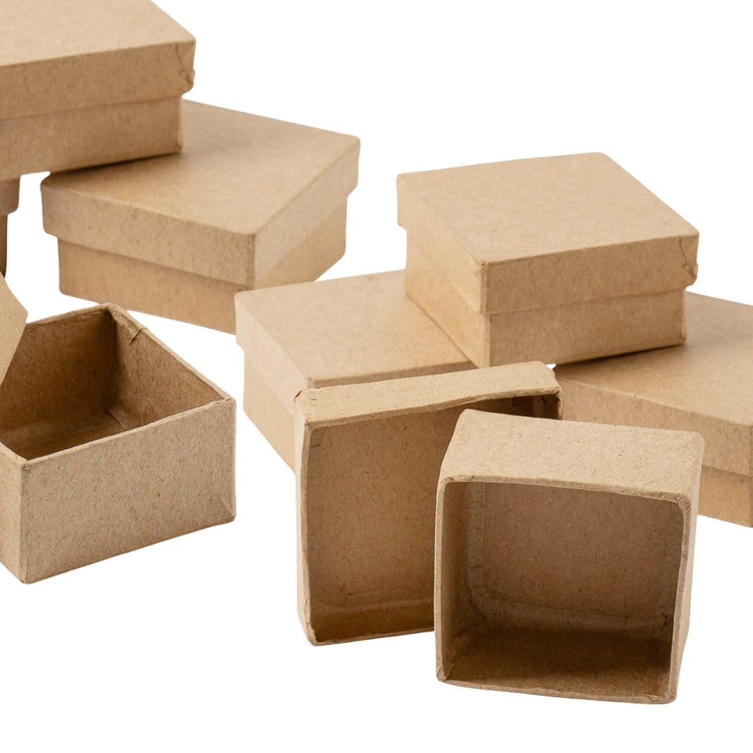 Amazon.com: Factory Direct Craft Paper Mache Square Boxes Set of