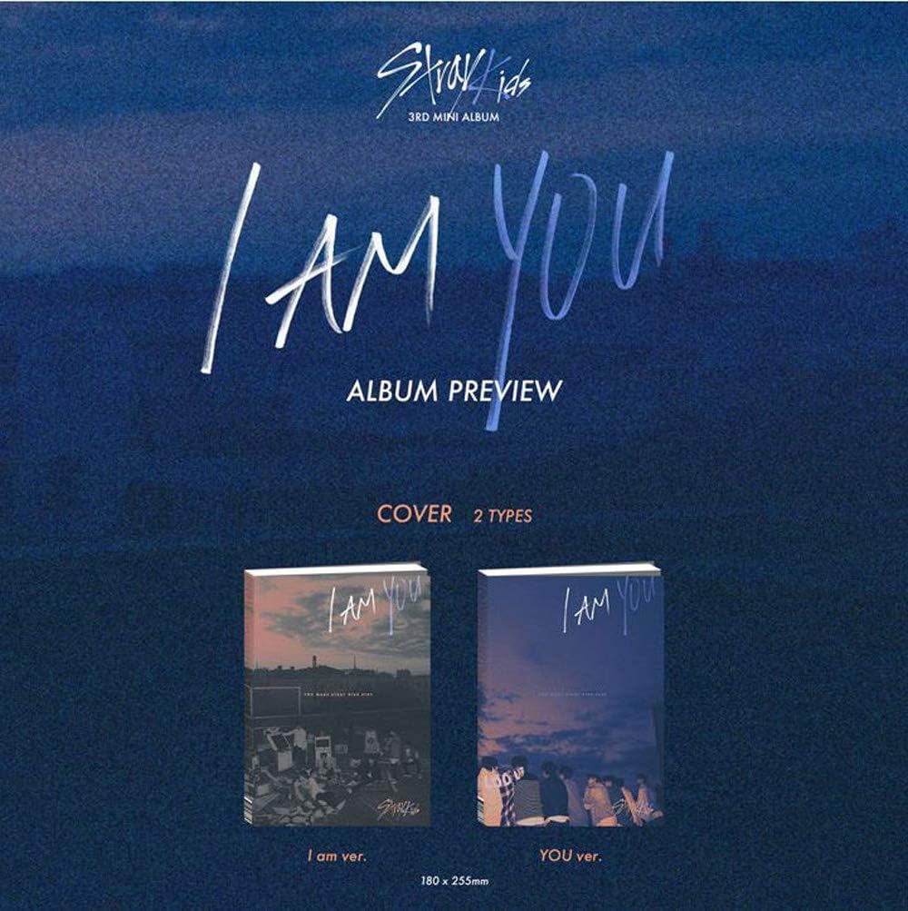 STRAYKIDS : I AM YOU (I Am Version) 3rd Mini Album CD-R+Cover+Photobook+3 QR Photocards+(Extra 4 Photocards+1 Double-Sided Photocard+Pocket Mirror)