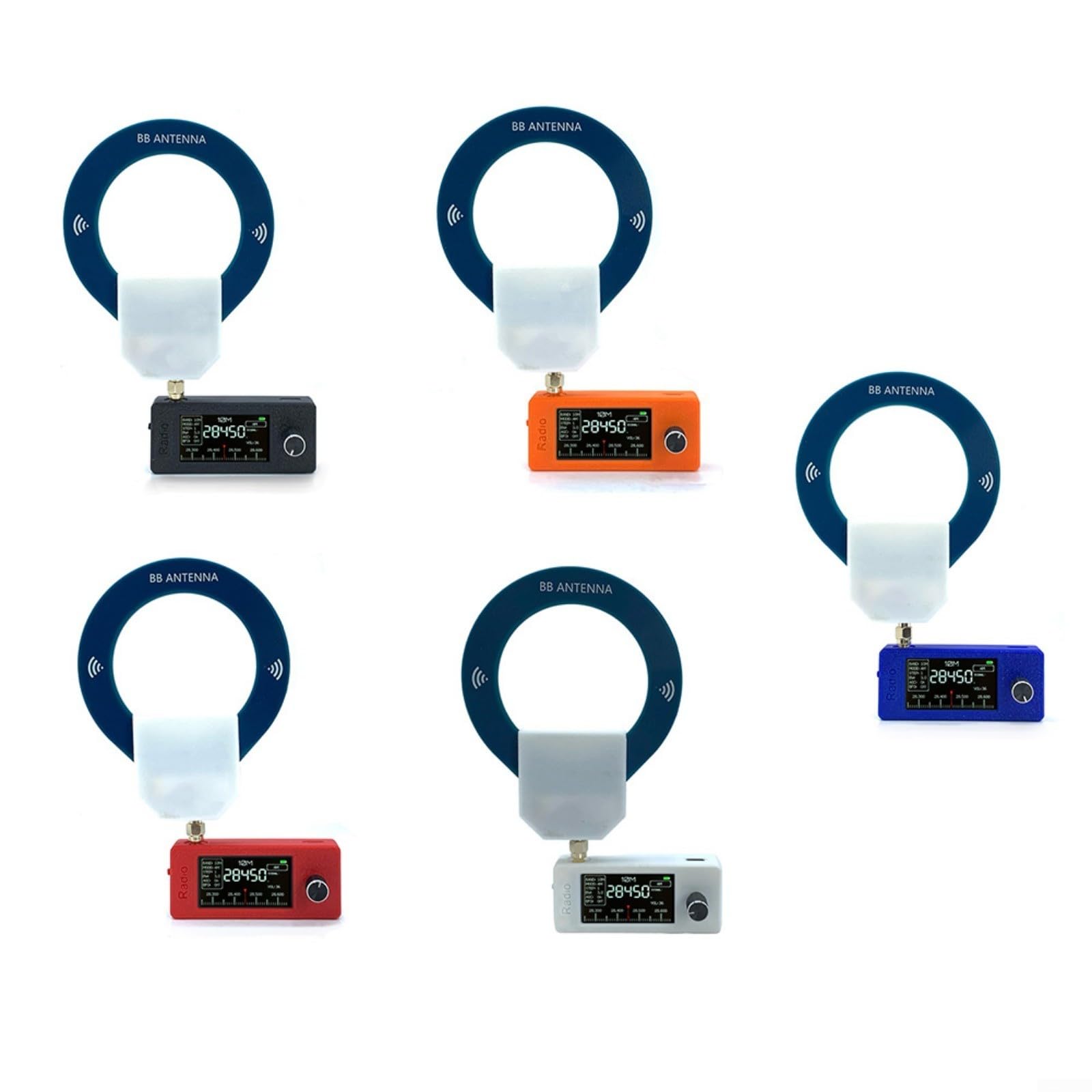 SI4732 Tragbarer Funkempfänger, 0,5–108 MHz, LSB, USB, AM, FM, Mini-Taschenradio mit Breitbandschleifenantenne, ESP32-S3, 4,8 cm IPS-Bildschirm, Hellrot