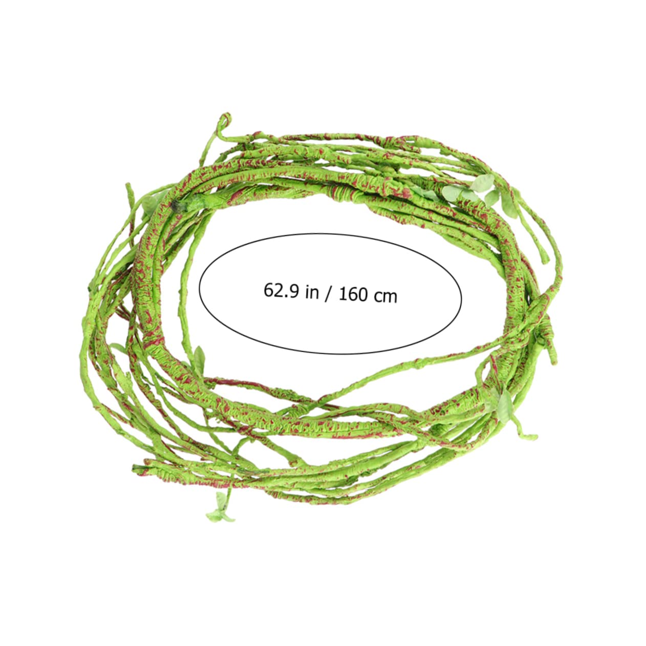 ibasenice Artificial Hanging Vine Leaves for Reptile Terrarium Durable Rattan Plant Decor for Lizard Gecko and Snake Habitats Tropical Landscape Simulation