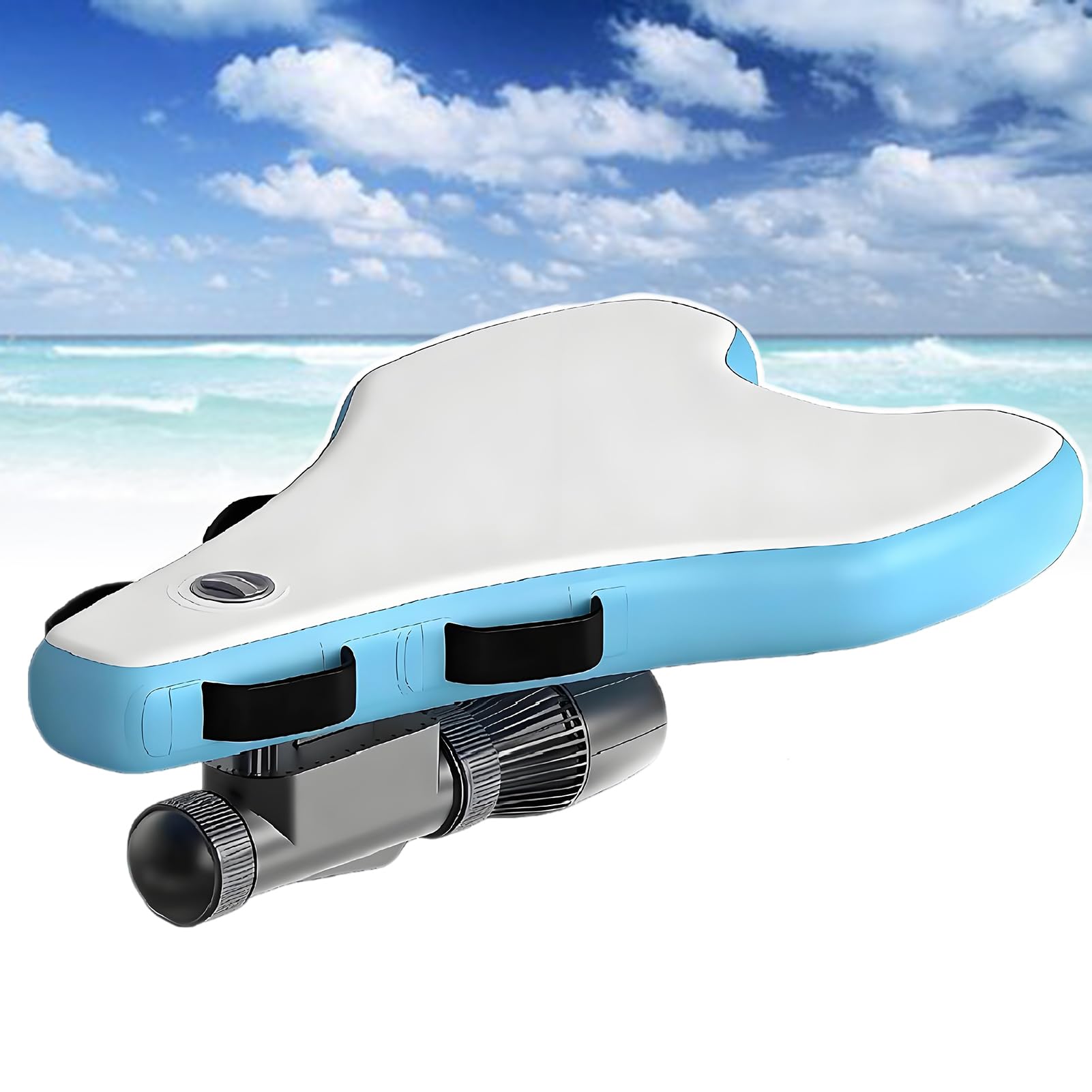 ExoticaBlend Jet Board Electric Surfboard +Underwater Scooter, Electric Inflatable Bodyboard/Paddleboard 2-in-1 Floating Pool Platform,3-7km/H,10 Speeds,243lbs Load-Bearing 500W-16A