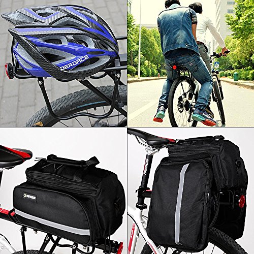 Fahrrad Gepäckträger Fahrradgepäckträger 24-29 Zoll, Einstellbare Mountainbike Gepäckträger, Universal leicht Aluminiumlegierung Fahrradträger Maximalbelastung 100kg, Heckgepäckträger mit Reflektor