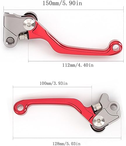 Miniatura 5 de Palancas de pivote de freno de embrague para moto de cross CRF125F CRF 125 F 125F 2020 2021 2022 2023 plegable CNC rojo