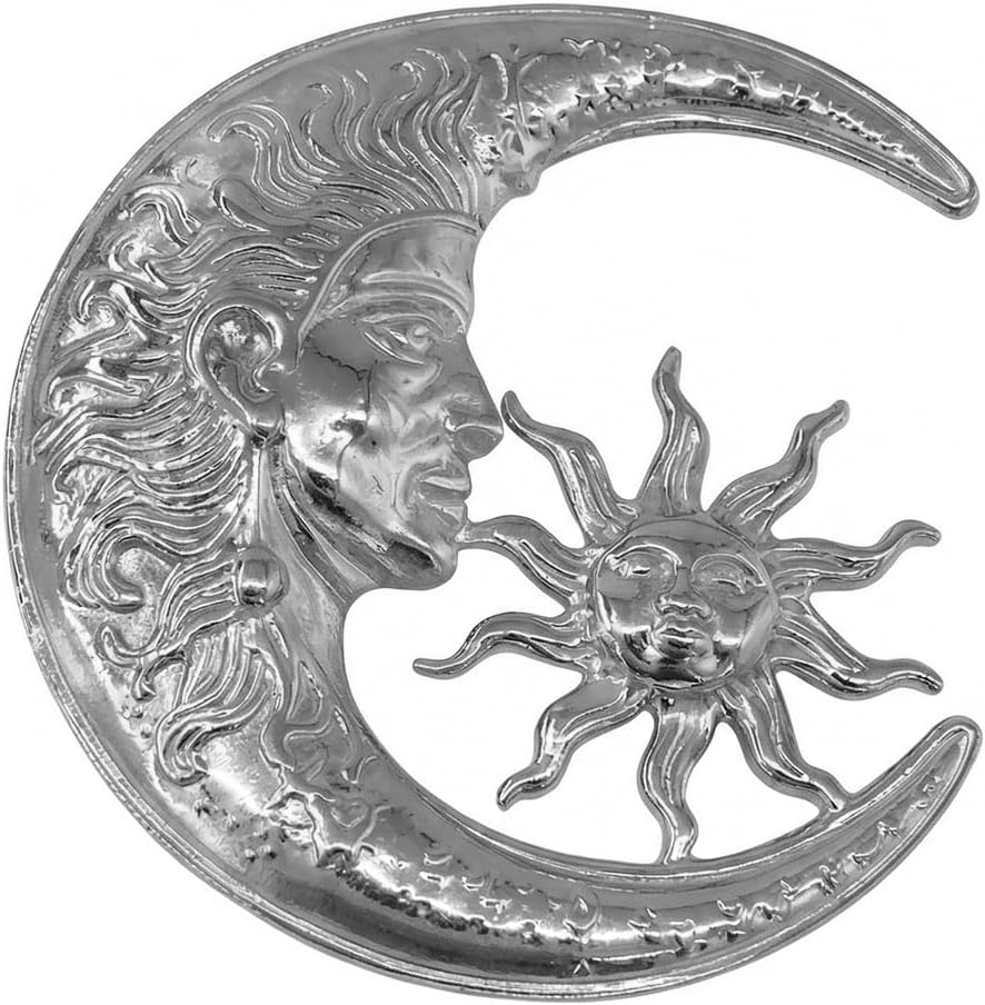 Goth Crescent Moon Sun Brooch Lapel Pin Vintage Face Celestial Planet Brooches Baroque Accessories Pins Clips for Dresses Badge Coat Jacket Suit Fashion Clothes Decorations Jewelry for Women Girls Men