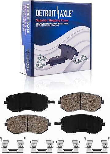 Miniatura 4 de Detroit Axle - Kit de Frenos Delanteros para Subaru BRZ Impreza Frenos Perforados y Ranurados Rotores Pastillas de Freno Cerámica Reemplazo: Rotores