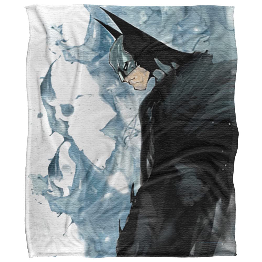 Batman Profile Silky Touch Super Soft Throw Blanket 152 X 127 cm, White