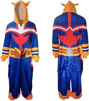 MHA All Might Cosplay Nachtkleding Jumpsuit Pyjama - Anime Kostuum Voor Volwassenen