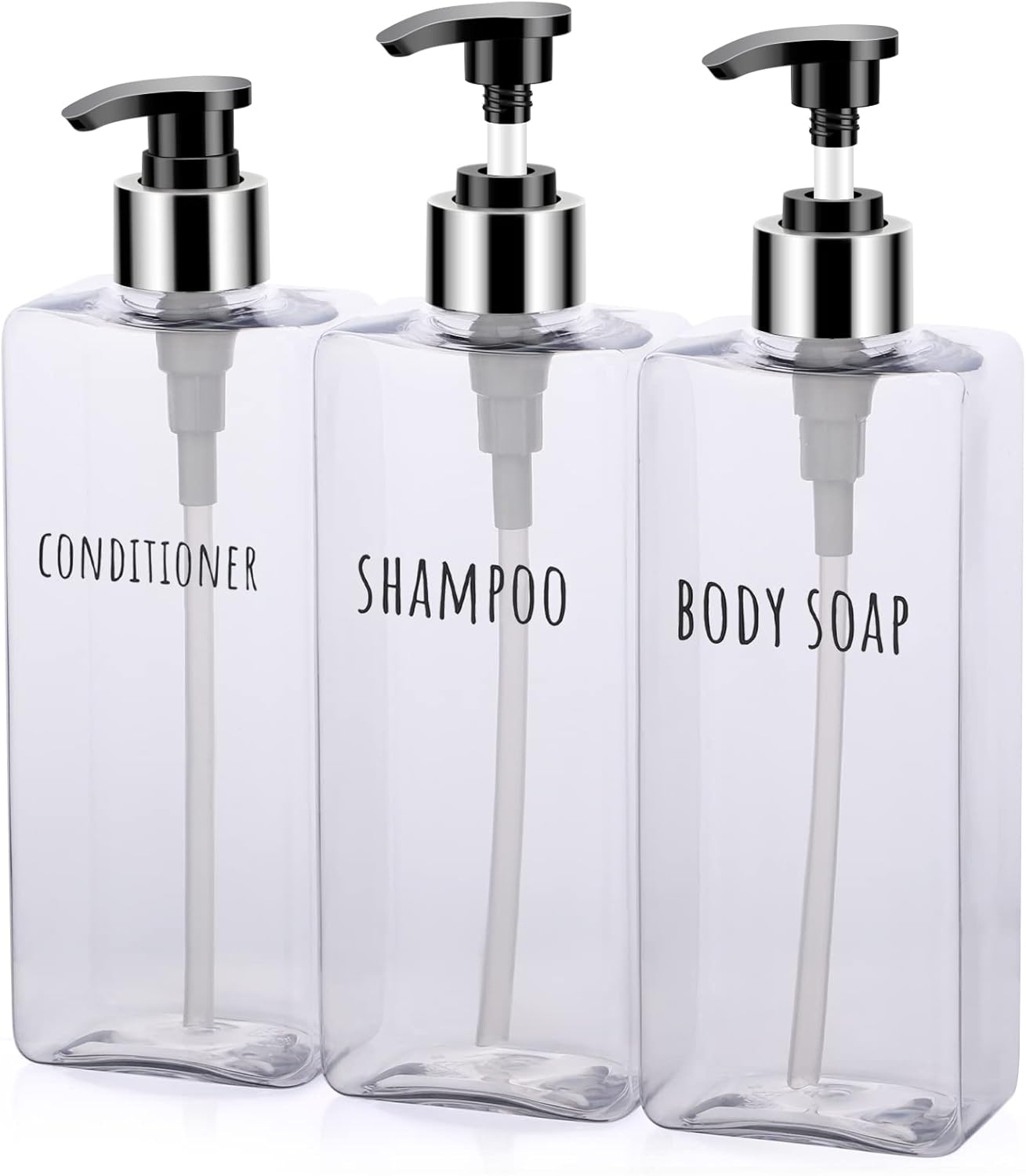 Segbeauty Dispenser Shampoo e Bagnoschiuma, 3 Pezzi 500ml Bottiglie