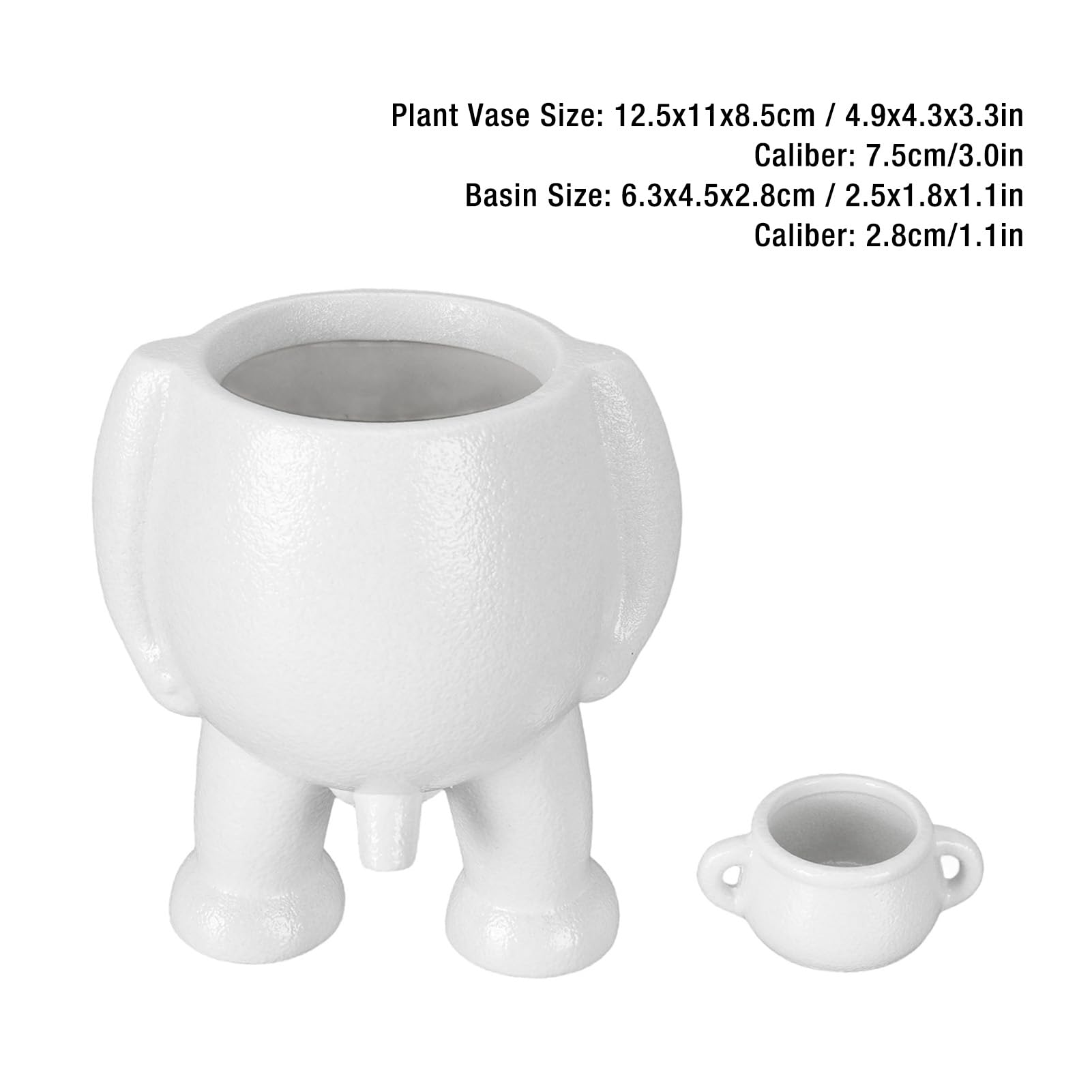 ANGGREK „Succulent Planter Pots Ceramic Flower Pot with Drainage and Saucer for Indoor Outdoor Plants Funny Peeing Design Unique Gardeners” (WHITE)