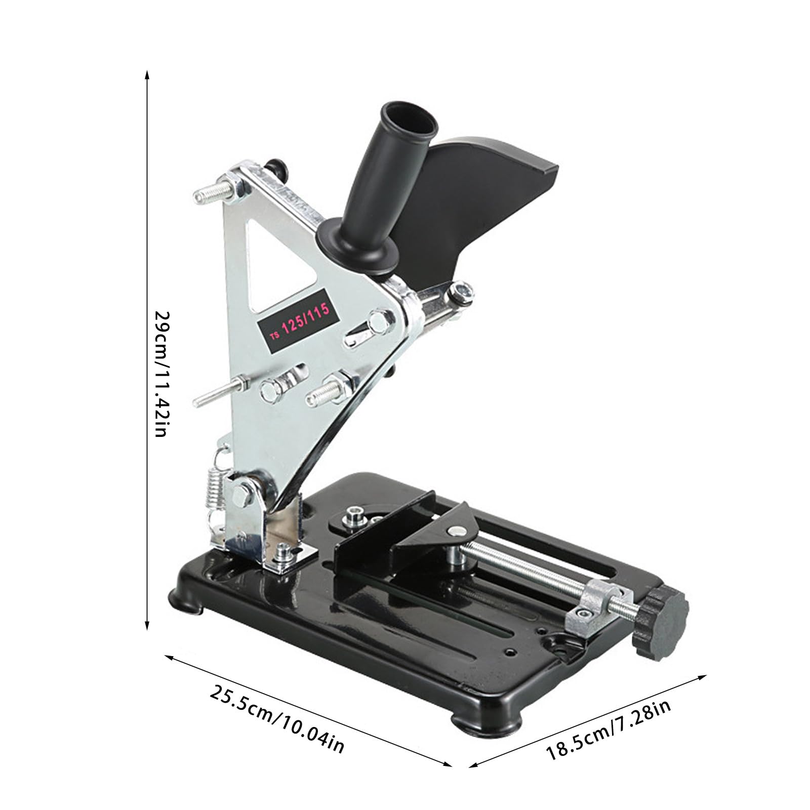 Base de soporte de amoladora de alta resistencia, diseño de doble rodamiento para amoladoras de 100 a 125 mm, compatible con herramientas de metal resistente, soporte de corte de metal