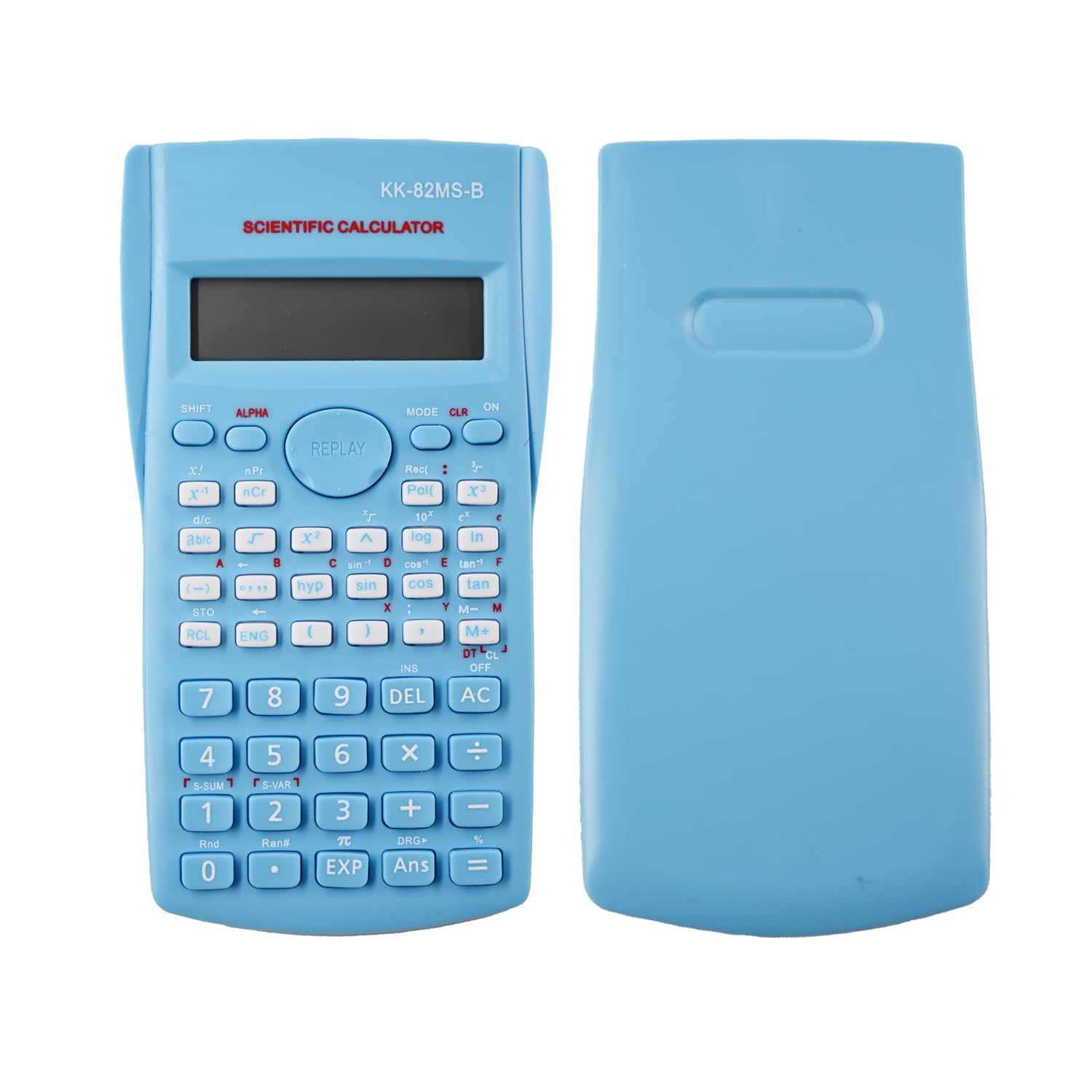 KK-82MS-D Scientific Calculator,Engineering Scientific Calculator with 240 Functions,2-Line Display for School Exams Office Business Home Use,Blue
