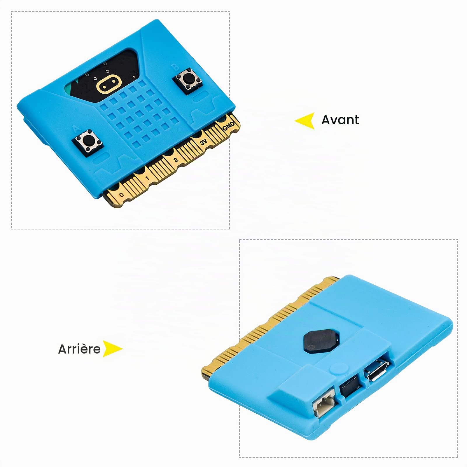 KEYESTUDIO Kit de démarrage de Base pour BBC Microbit V2, Programmation Graphique, Boussole Bluetooth intégrée, détection de Mouvement, Codage d'affichage LED pour Adolescents