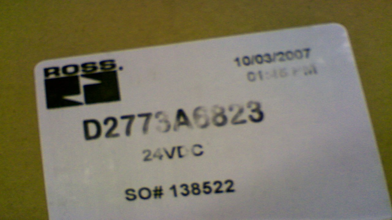 Ross D2773a6823 B6011 24Vdc 4P Mic Chry Ind Lt D2773a6823