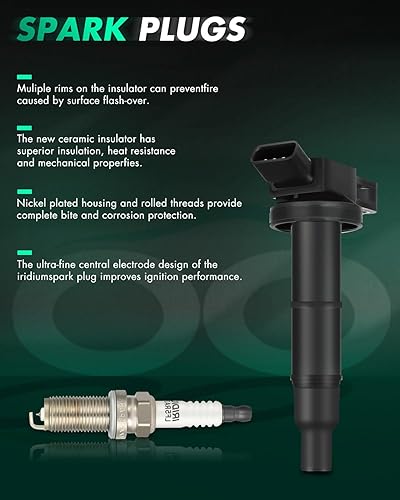 Vista 225 de SCITOO 1 bobinas de encendido con 4 bujías de iridio para Chevrolet 2011-2015 Cruze 1.4L 2016 Cruze Limited 1.4L 2012-2020 Sonic 1.4L 2013-2021 Trax