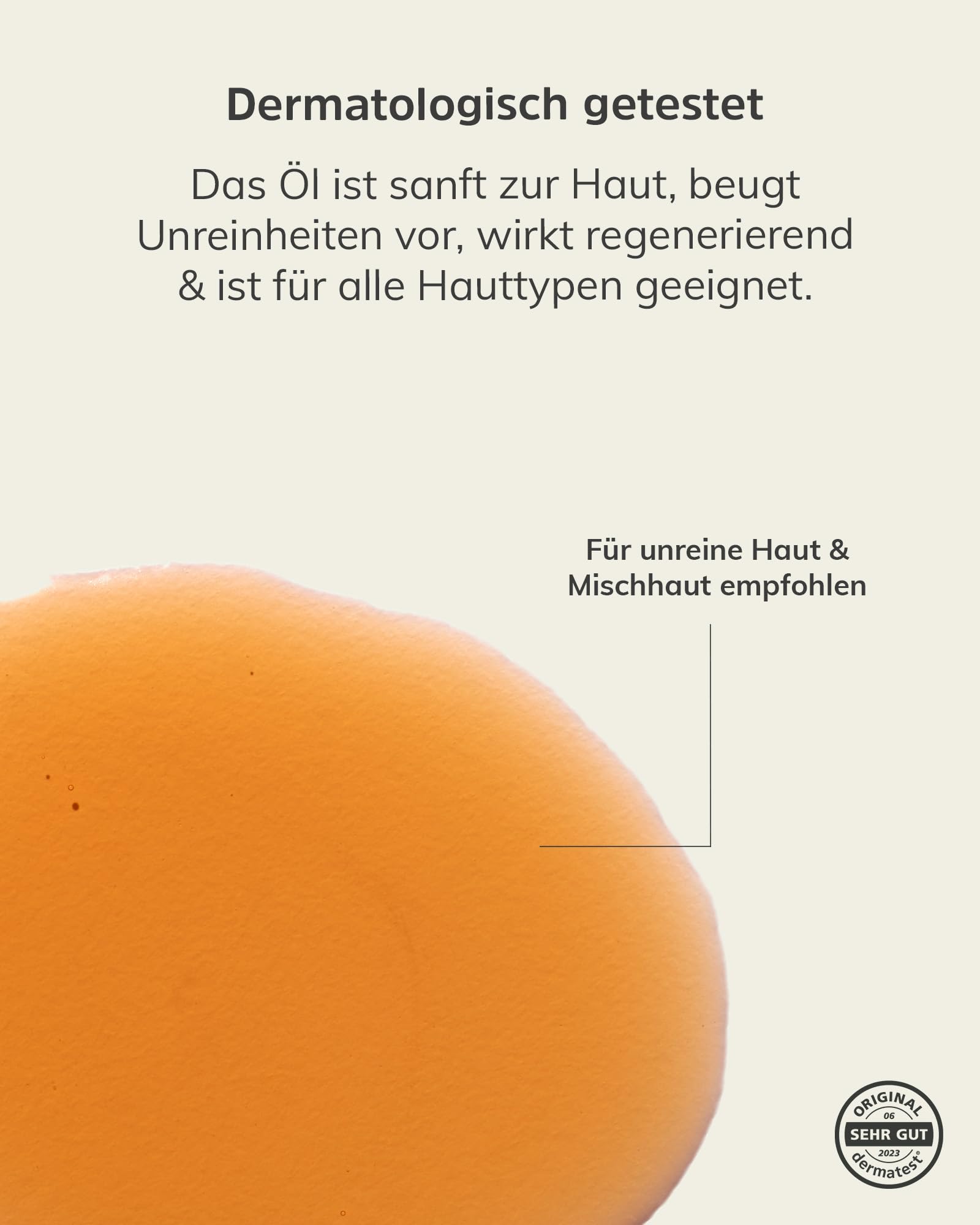 nkm Naturkosmetik München Intensivöl - 30 ml - Gesichtsöl mit Sanddorn - Umfassende Pflege - Vegan - Für alle Hauttypen - Dermatologisch Getestet