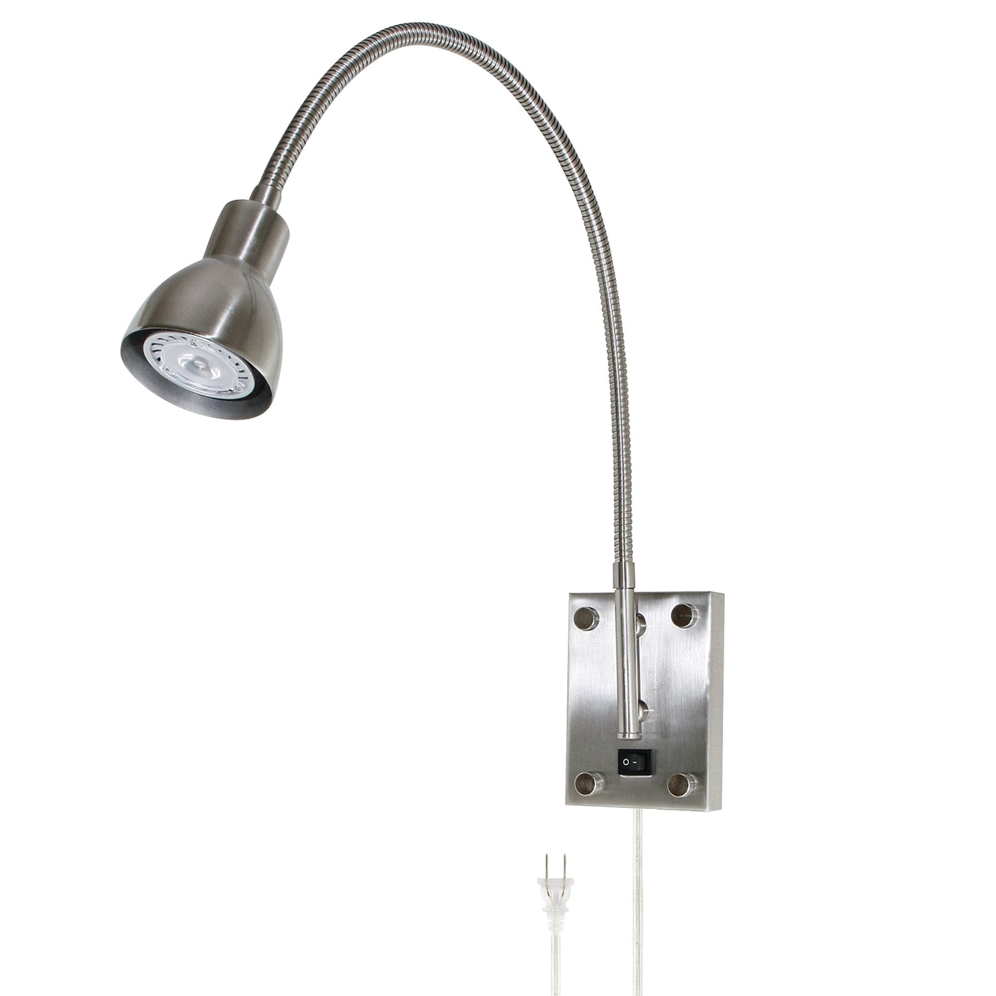 Cal BO-119-BS LED Wall Sconce with Gooseneck Arm, Finish Color: Brushed Steel