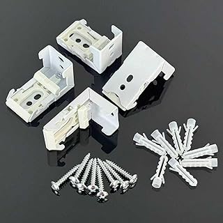 Heavy Duty Roman Blind Brackets (Pack of 4) - Adjustable Window Shade Holders for Roman Blinds & Shades - Easy Install Curtain Hardware Support for 7/8”(22mm