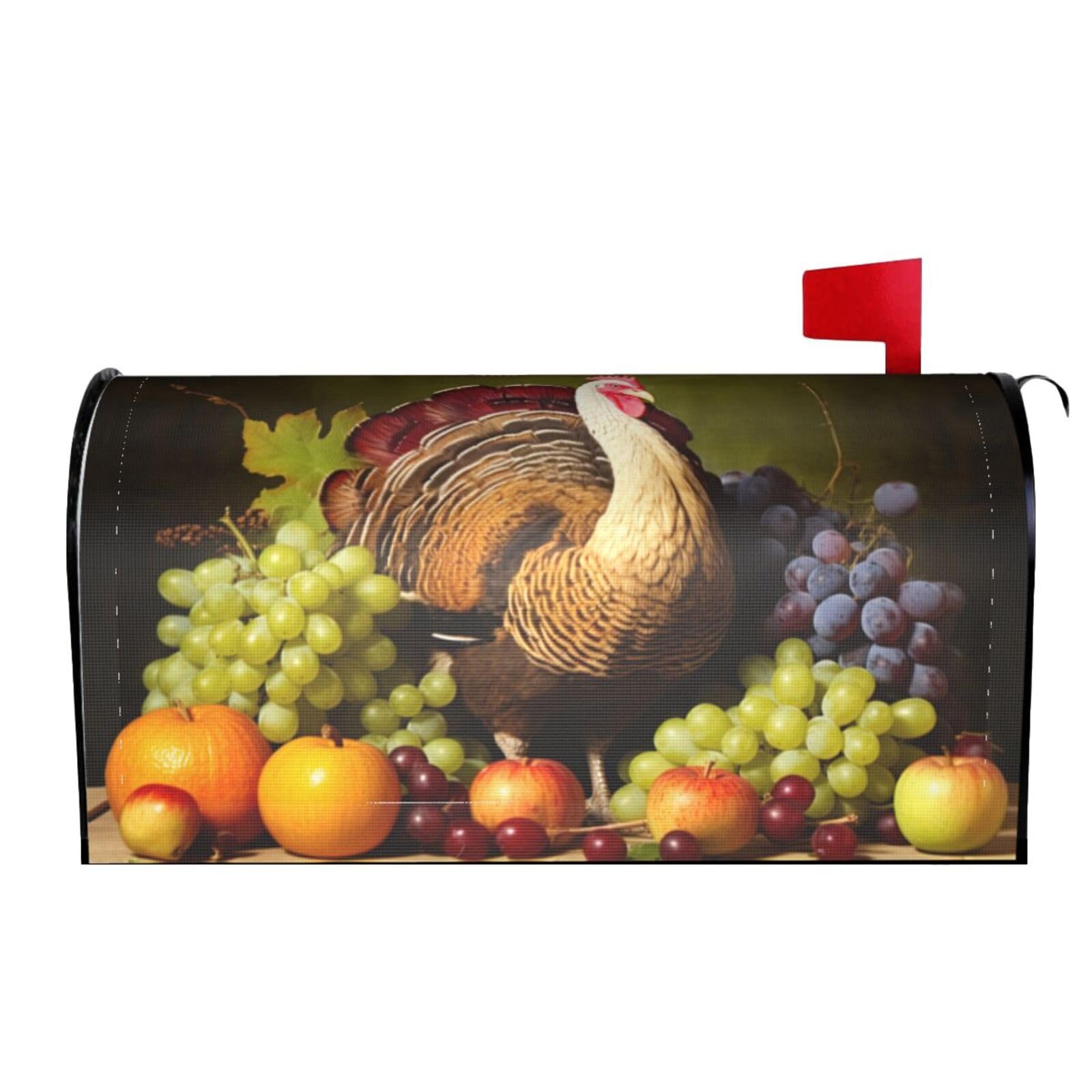 Thanksgiving Turkey 01 Mailbox Covers Magnetic Wraps Post Letter Box Cover Garden Home Decor