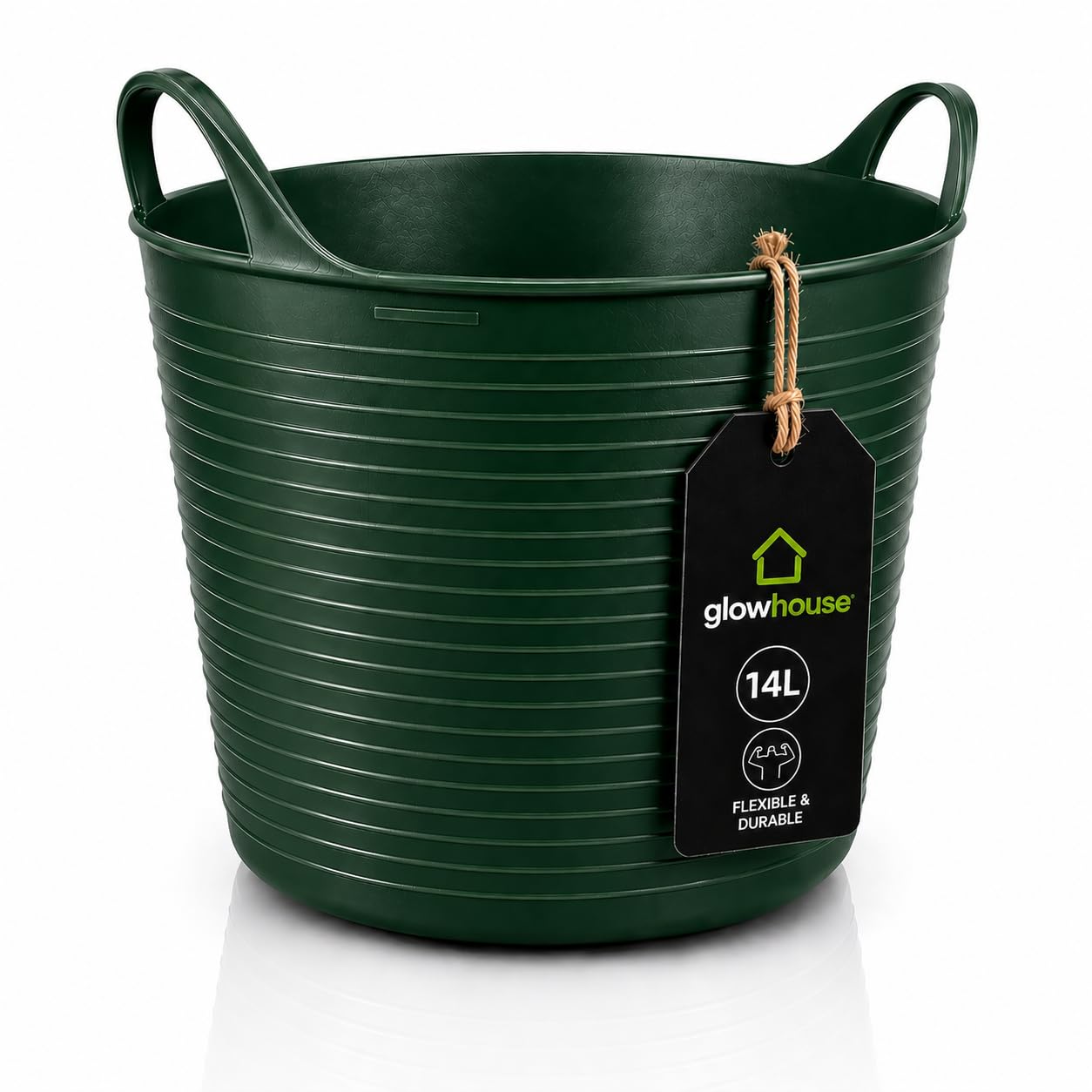 Flexi Builders Bucket (Green, 14 Litres Pack of 1)