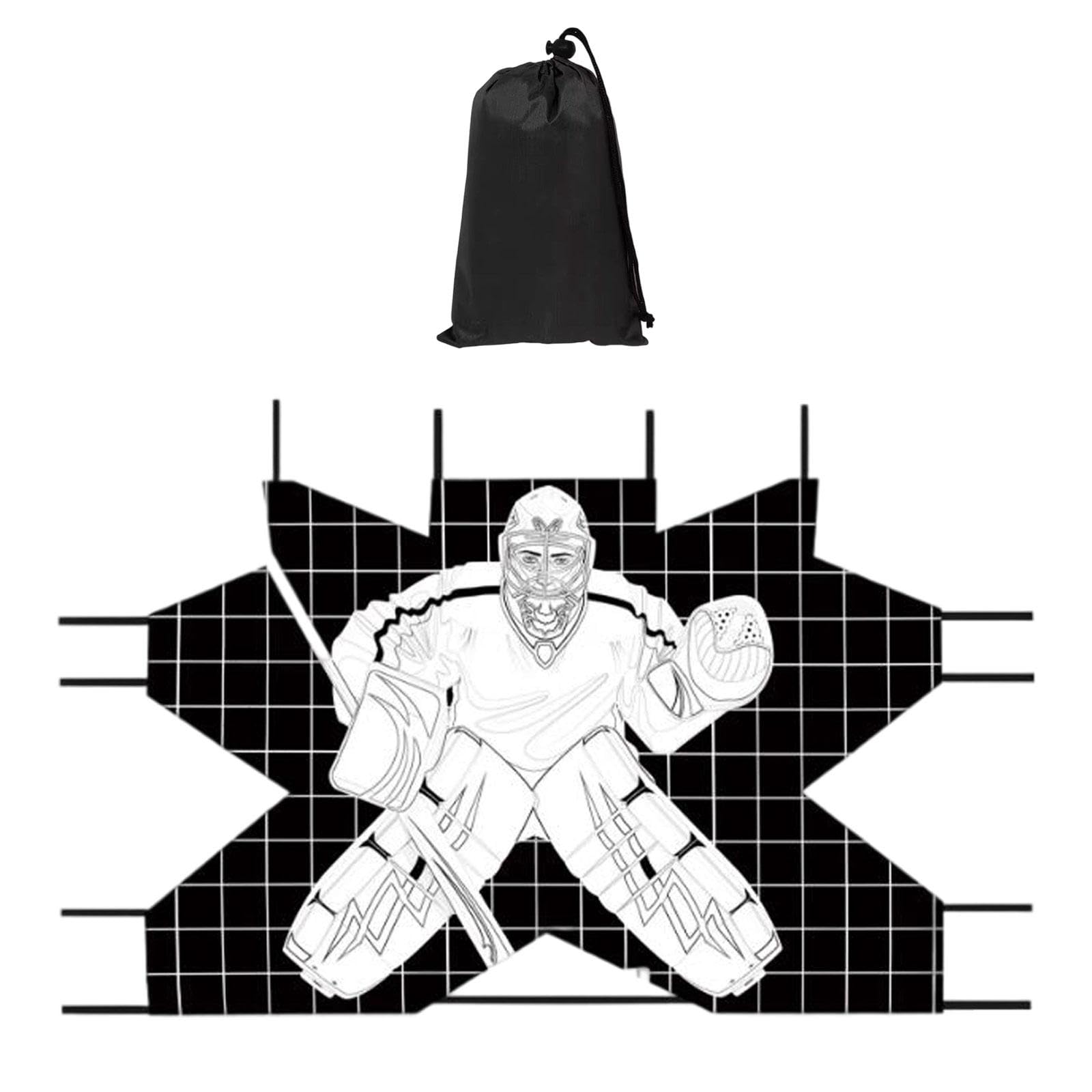 SECRET DESIRE Creations Hockey Goal Waterproof Foldable Accuracy Hockey Net for Goal Practice Goalie L-image-41