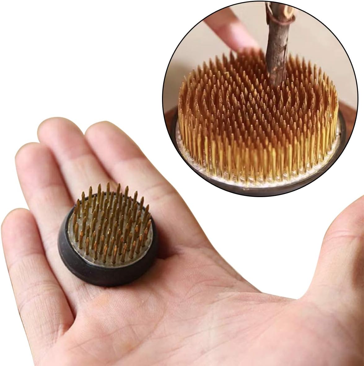2 Pcs Flower Frog Round Flower Arranging Frog Spiky Frog Fixed Tools Art Floral Arrangement Holder for Flower Arrangement Art Home Office Decoration