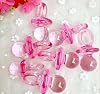 CHSYOO 100 x Mini Deco Pacifier Set, Confetti Table Decoration Confetti Streudeko Giveaway Gift for Christening Babyshower Baby Shower Wedding Birthday Kids Party, Pink