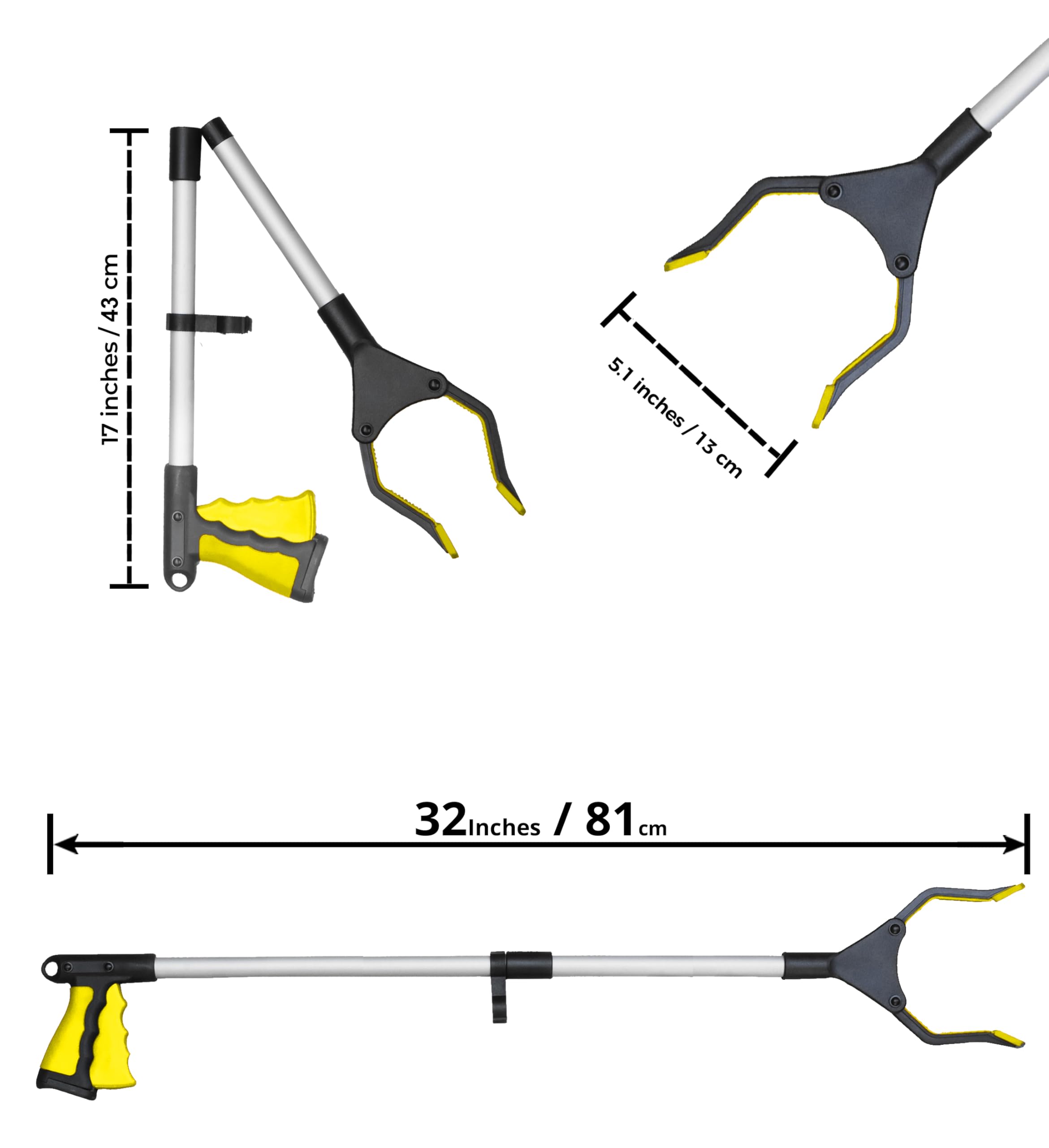 HATAF® 32inches Litter Pickers for Adults Grabber Stick - Image 3