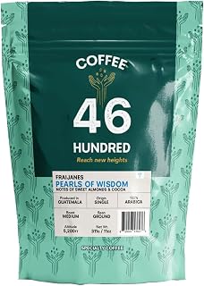 COFFEE 46 HUNDRED® Fraijanes Guatemala Ground Bean Specialty Coffee from Guatemala - 100% Arabica Single Origin - Medium Roast - 311g/11oz - High Altitude Coffee - Grown at 5,200 ft