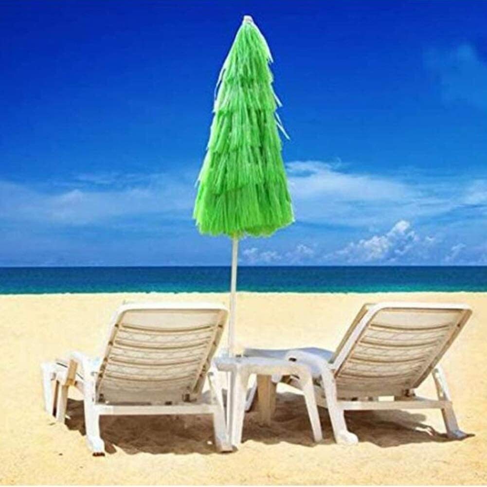 Sonnenschirme für den Garten, 1,4 m, Strand-Simulations-Strohschirm, Strohschirm für Garten und Terrasse mit 8 Fiberglas-Rippen, Sonnenschutz ohne Sockel,
