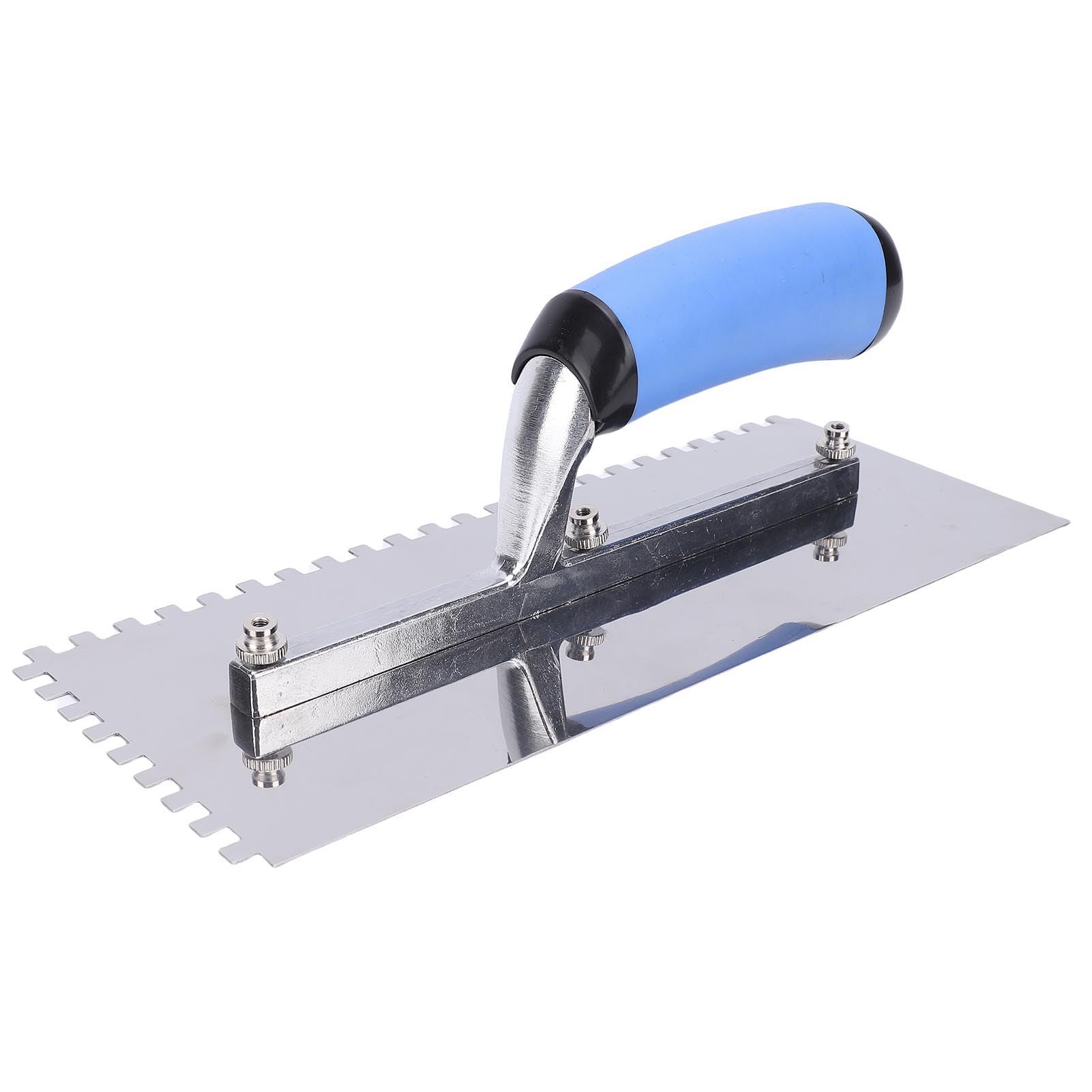 Juego de Paletas para Azulejos, 9 Piezas de Paletas de Hormigón con Muescas de Acero Inoxidable Intercambiables con Ergonómico y Bolsa de Almacenamiento, Herramientas Manuales de Mampostería