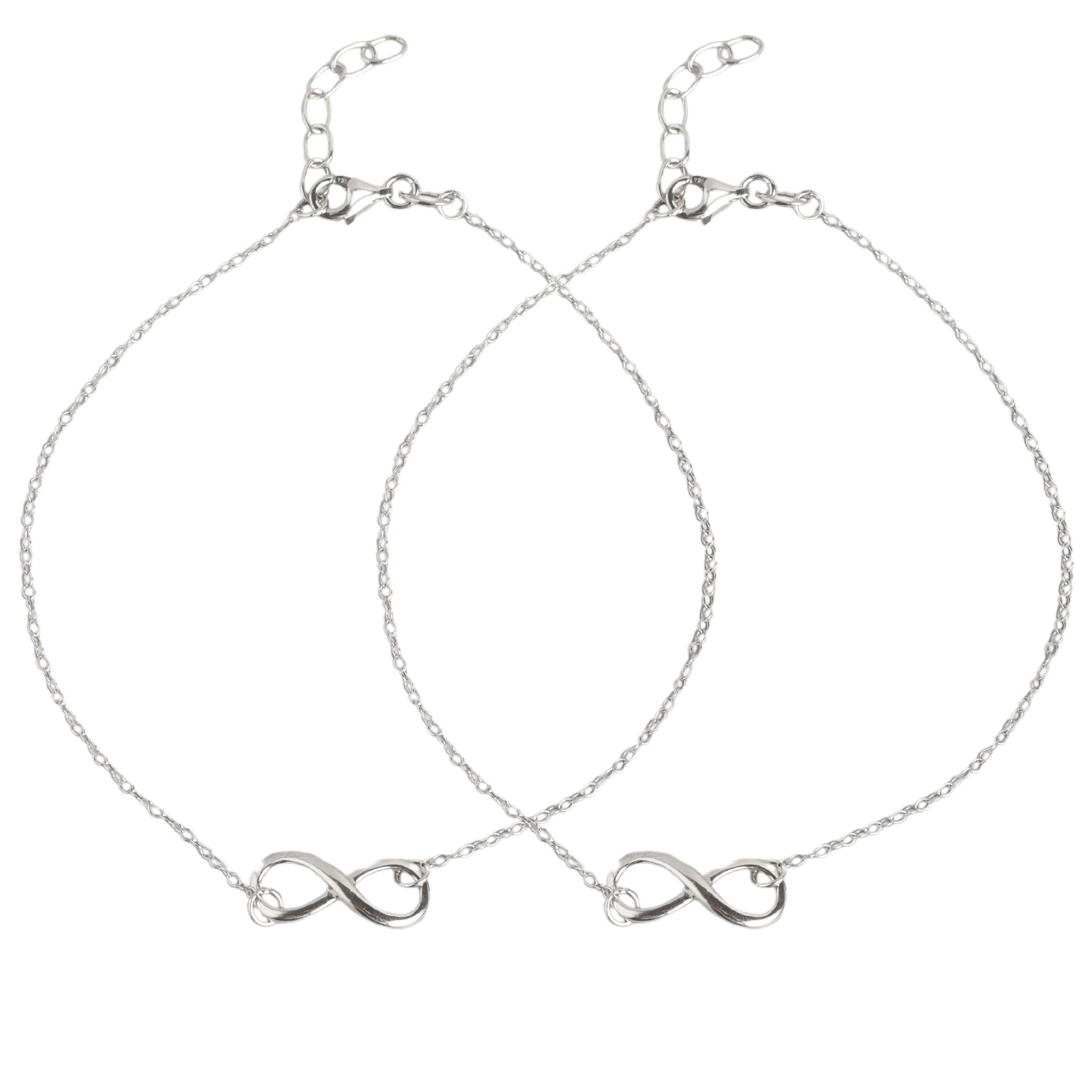 ZAVYA 925 Sterling Silver Modest Infinity Rhodium Plating Chain Anklet (Pair) | | Gift for Women & Girls | With Certificate of Authenticity & 925 Stamp (B0BT7LN3ZM) Amazon Price History, Amazon Price Tracker