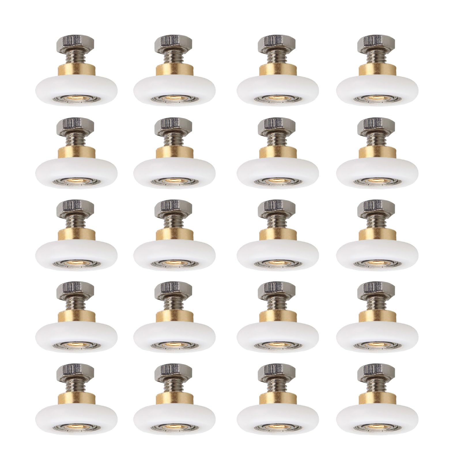 Buxuaaaa Multicolor Shower Door Runners With Enhances Load Bearing Capacity Bathroom Sliding Door Pulleys Set For Homes & Hotel Bathrooms Quiet Operate Glass Hardware