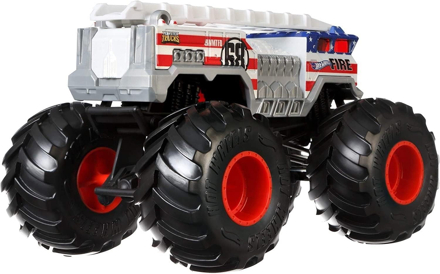 Hot Wheels Monster Trucks 1:24 Scale Vehicles, Collectible Die-Cast Metal Toy Trucks with Giant Wheels & Stylized Chassis, Gift for Kids Ages 3 Years Old & Up